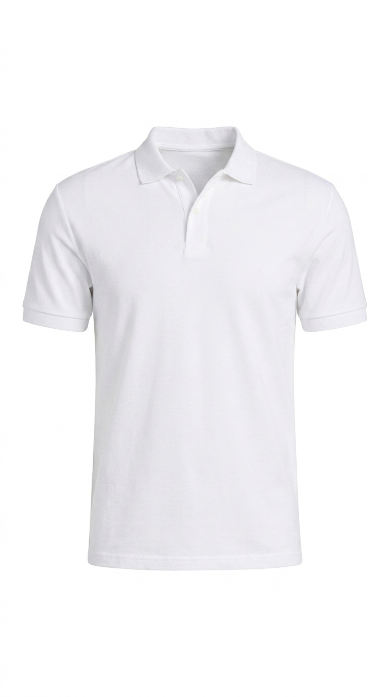 Polo & Shorts Set – White