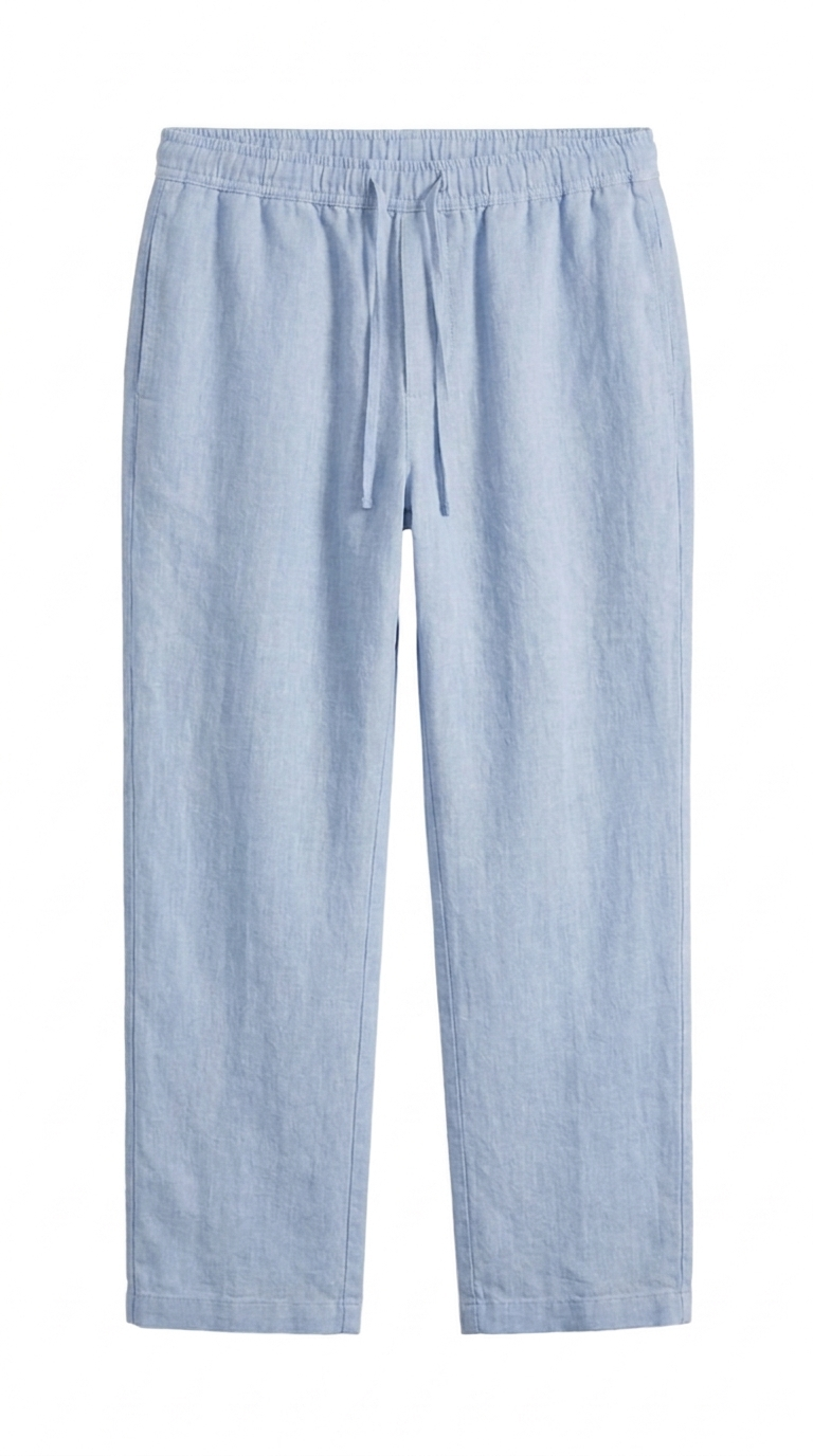 Linen Trousers – Sky Blue