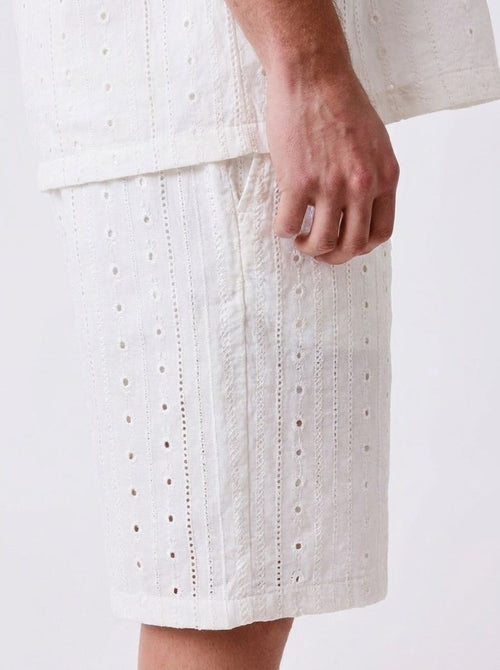 Men’s Premium Summer Set – White Shirt & Shorts Minimal Style