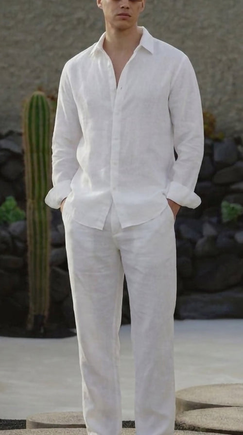 Chemise en lin – Blanc