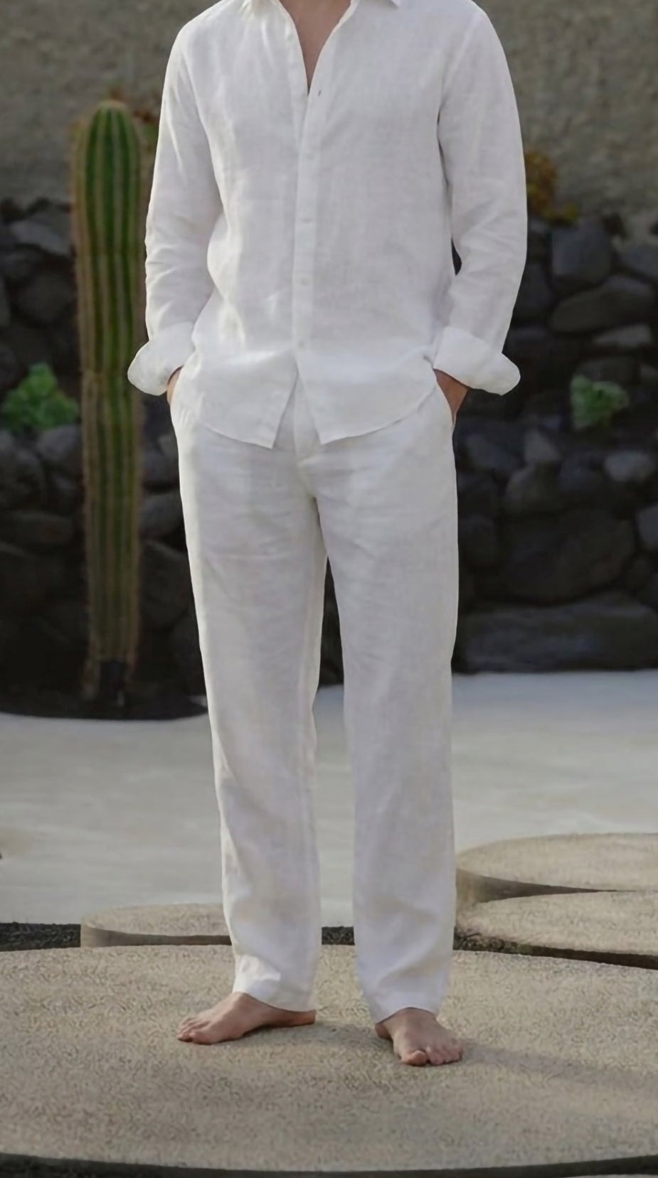 Linen Trousers – White
