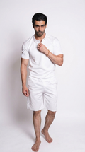 Polo & Shorts Set – White